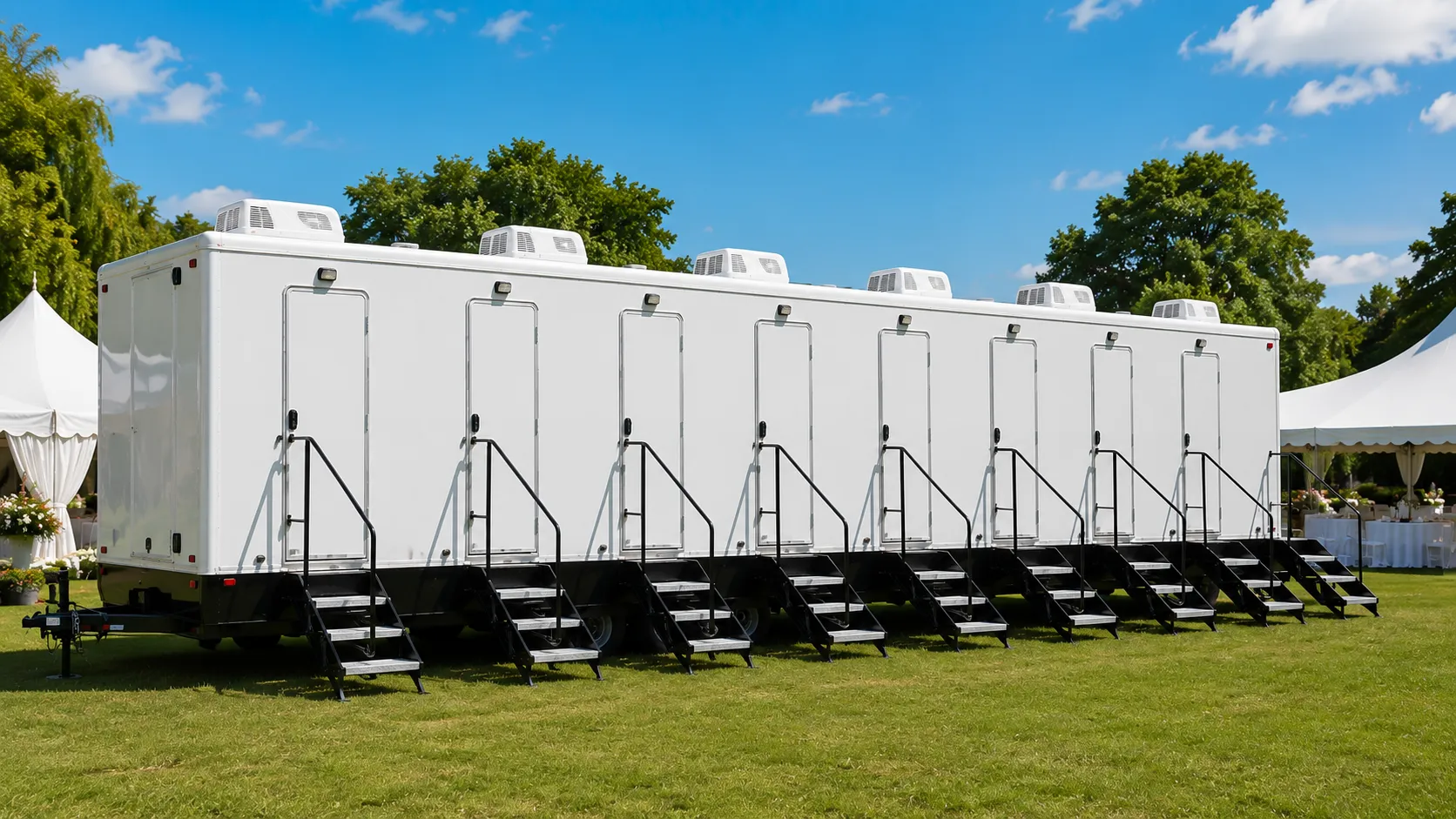 8 Stall Restroom Trailer in Perris, CA